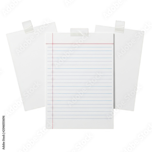Blank paper notepad with spiral binding on top