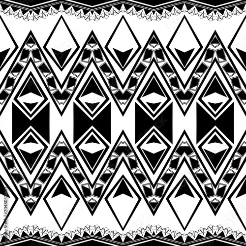 black and white seamless geometric pattern