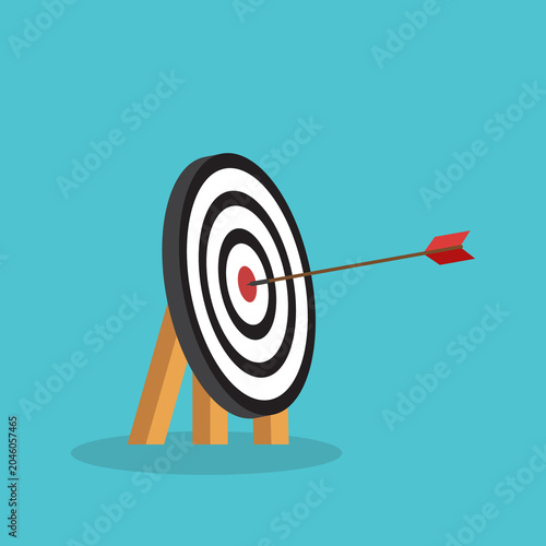 Tableau sur toile Arrow hits center