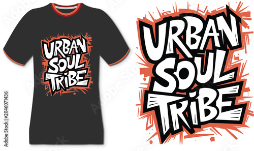 Urban Soul Tribe Graphic T-Shirt Design with Bold Typography