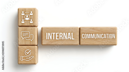 Business concept of internal communication. Team collaboration and workplace dialogue concept