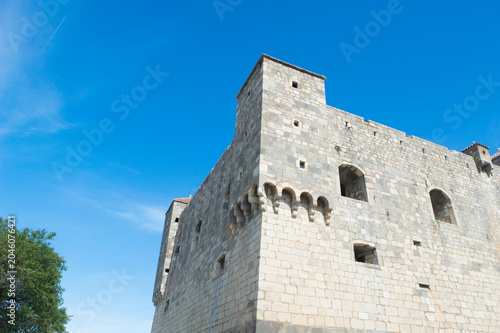 Nehaj Fortress in Senj, historic stone fortress under blue sky, Croatia
