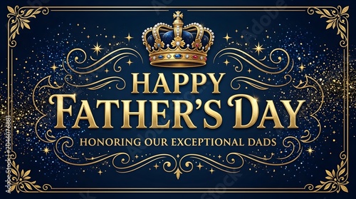 Father's Day Greeting Card Royal Luxury Design