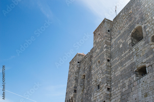Nehaj Fortress in Senj, historic stone fortress under blue sky, Croatia