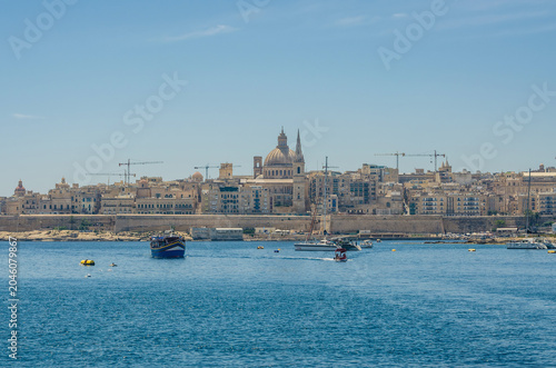 Photos Valletta Malta skyline with Carmelite Church dome and historic fortifications vi