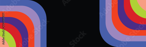 Valokuva Abstract world sports background for event, colorful background with rounded shapes