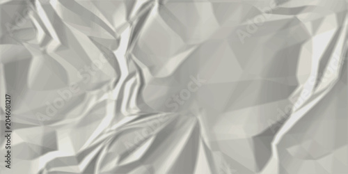 Foto Abstract white crumpled paper texture background, White empty leaf of crumpled paper