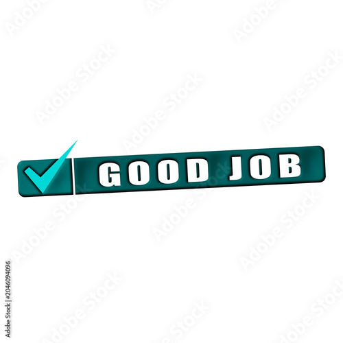 god job text stamp sign for media social