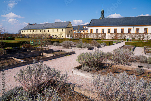 Kuks Hospital baroque herb garden in Czechia