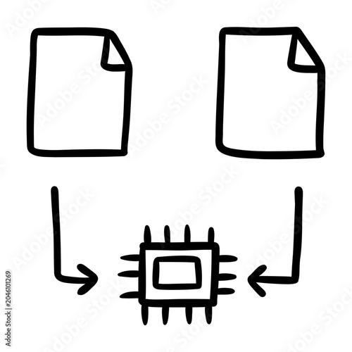AI-powered document handling system for extracting and processing information.