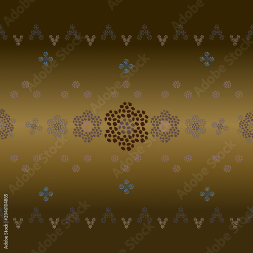 Folk textile seamless pattern, boho tribal seamless design in brown.design for scarf, clothes, bedsheet, blanket, background and motif fabric