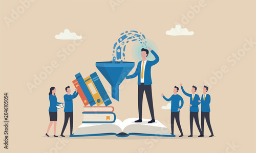 Εκτύπωση καμβά Read book new or meeting teams together easy learning, literature or intelligenc