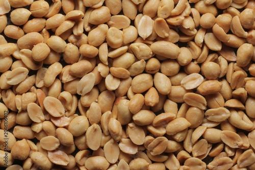 Peanuts grilled and salted close up studio shot over
