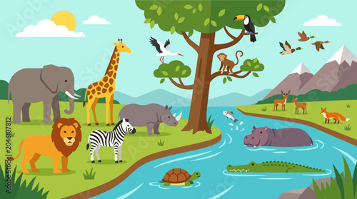 Photography Wildlife animals in their habitat.