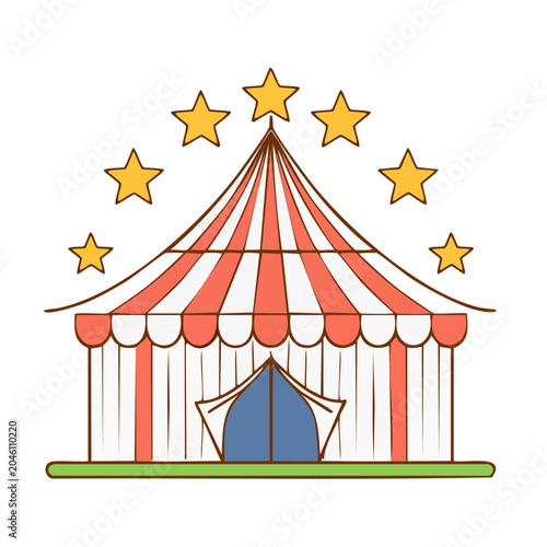 Circus tent with stars