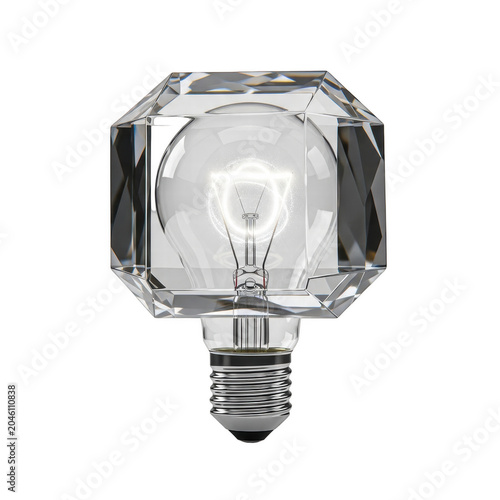 Crystal diamond shaped light bulb
