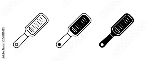 Obraz na płótnie Foot File Icons, Pedicure Tool Set, Callus Remover Vector Graphics