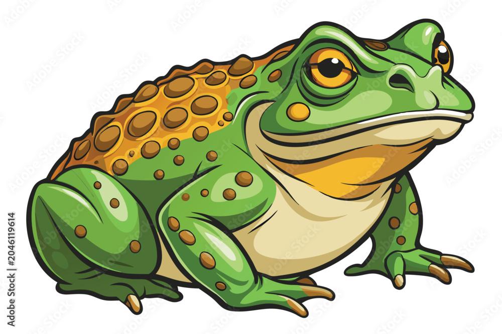 Fototapeta premium toad silhouette line art vector on white background