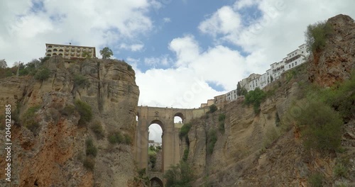 The famous Puente Nuevo (New Bridge) in the historic city of Ronda, located in the Andalusian province of Málaga in southern Spain