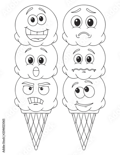 Icecream emogi illustration