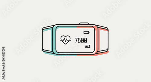 Smartwatch with heart rate display.