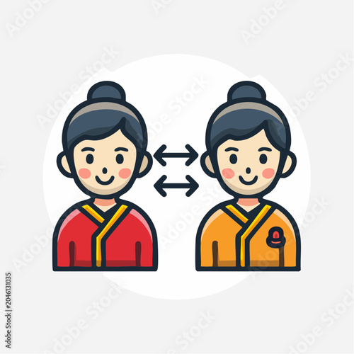 Two People Communicating Icon
