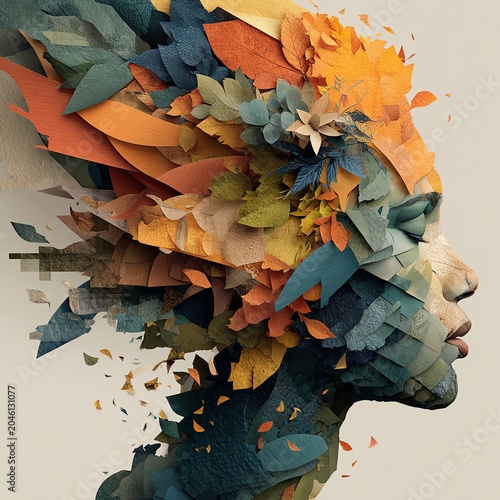 A vibrant conceptual artwork representing creativity and emotional expression through colorful abstract forms.