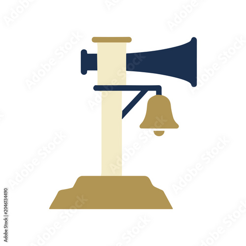 Obraz na plátně Vintage Megaphone with Bell Attached.