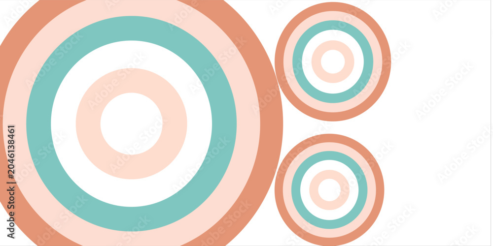 Fototapeta premium Round Geometric Background, Abstract Background, Computer Wallpaper, Geometric Shapes, Circle Background, Colored Stripes Vector Illustration Background