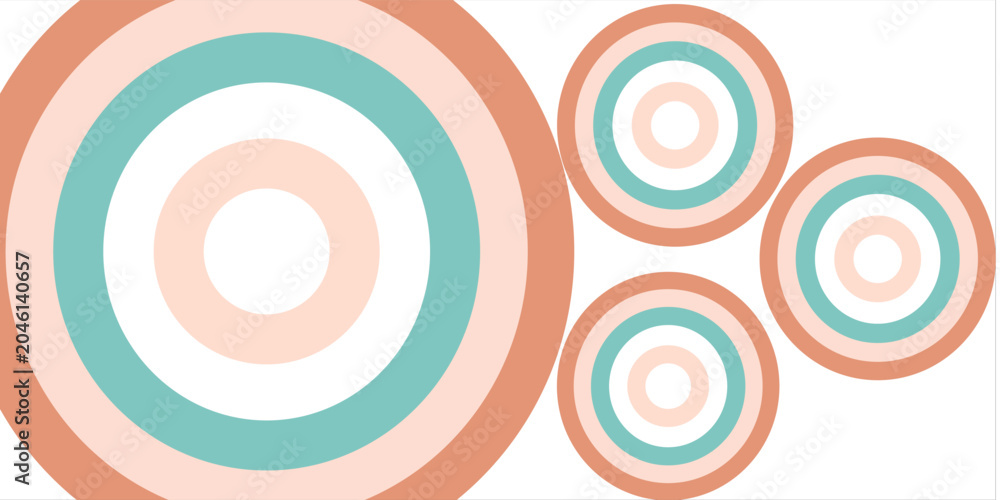 Fototapeta premium Round Geometric Background, Abstract Background, Computer Wallpaper, Geometric Shapes, Circle Background, Colored Stripes Vector Illustration Background