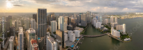 Billede på lærred Miami Brickell in Florida, USA