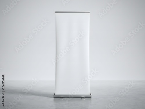 Blank Roll Up Banner Mockup for Trade Show and Exhibition Display