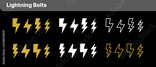 Εκτύπωση καμβά Lightning Bolts Collection