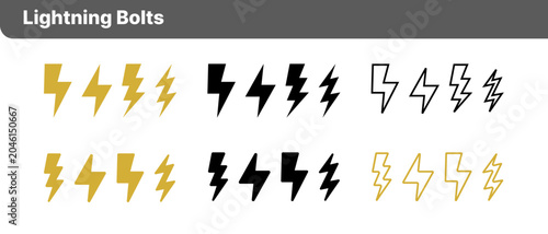 Obraz na płótnie Lightning Bolts Collection
