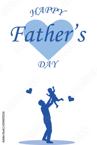 Father Lifting Child Silhouette Vector Illustration