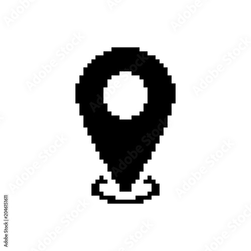 Location Pixel Icon. Location Point