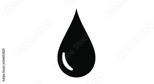 Water drop silhouette on transparent background high quality