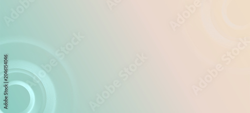 Soft beige and teal gradient vector background, featuring subtle circular line patterns. Pastel teal vector background in calm and modern texture. Minimal vector background in beige and teal color.