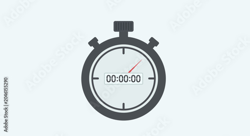 Foto Stopwatch timer with red second hand.
