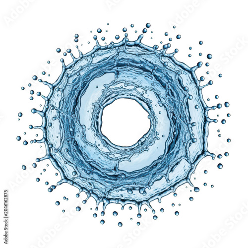 Abstract blue circular pattern with intricate dots and lines creating a mesmerizing design