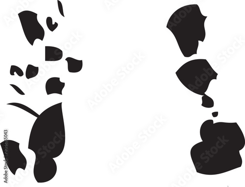 Rorschach test, inkblot, abstract shapes, psychology, black silhouettes