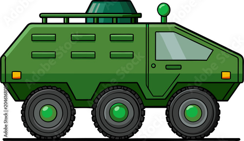 Tableau sur toile Armored Vehicle Vector Security Patrol Military Illustration