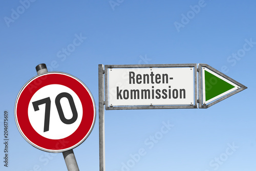 Wegweiser, Rentenkommission, Renteneintrittsalter mit 70?
