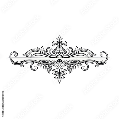 Fotografie Intricate Floral Design Element Illustration.