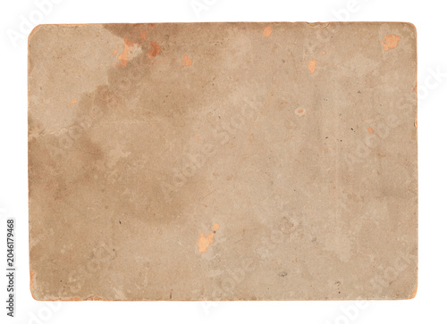 Vintage grungy cardboard texture sheet, isolated on transparent background (PNG).