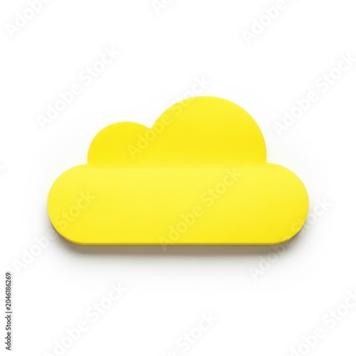 Simple bright yellow cloud icon