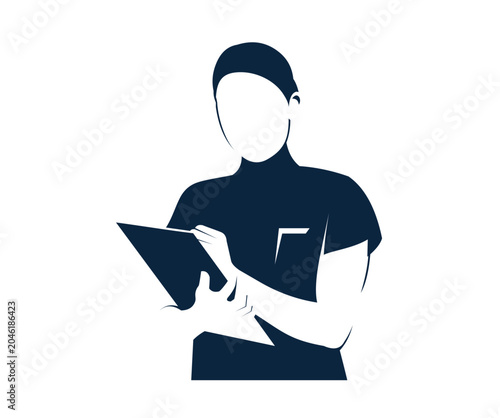 flat image of a female nurse