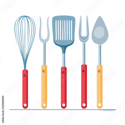 Collection of flat design kitchen utensils
