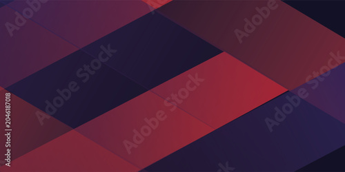 Canvastavla Abstract dark geometric background with overlapping red and blue square shapes and a prominent vintage grainy noise texture overlay