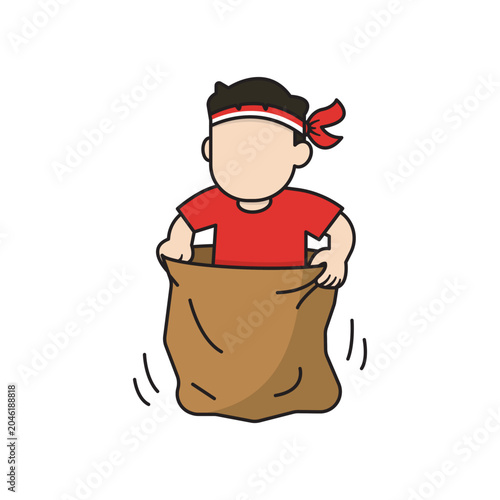 Sack Race Traditional Independence Day Competition